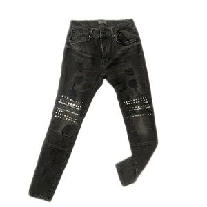 Zara mens slim black pants gently used